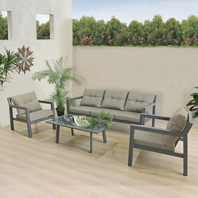 Aluminium-Gartensofa-Set für den Außenbereich