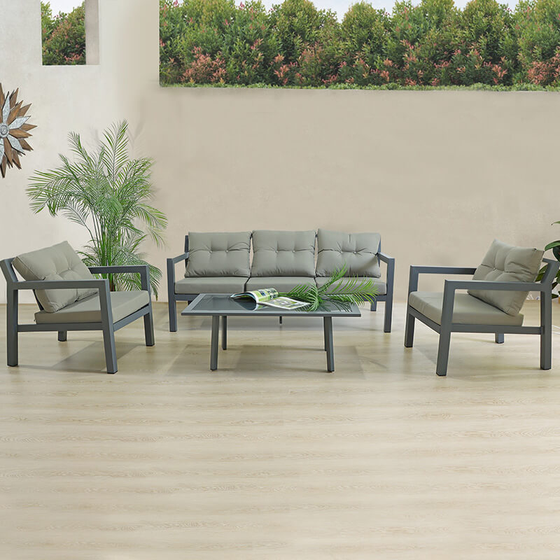 Aluminium-Gartensofa-Set für den Außenbereich